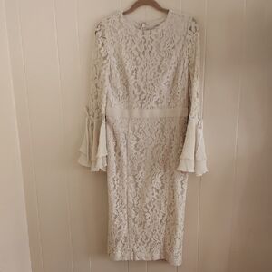 Eva Mendez Sz 10 By NY&CO Cream Lace Dress NWT  FINAL